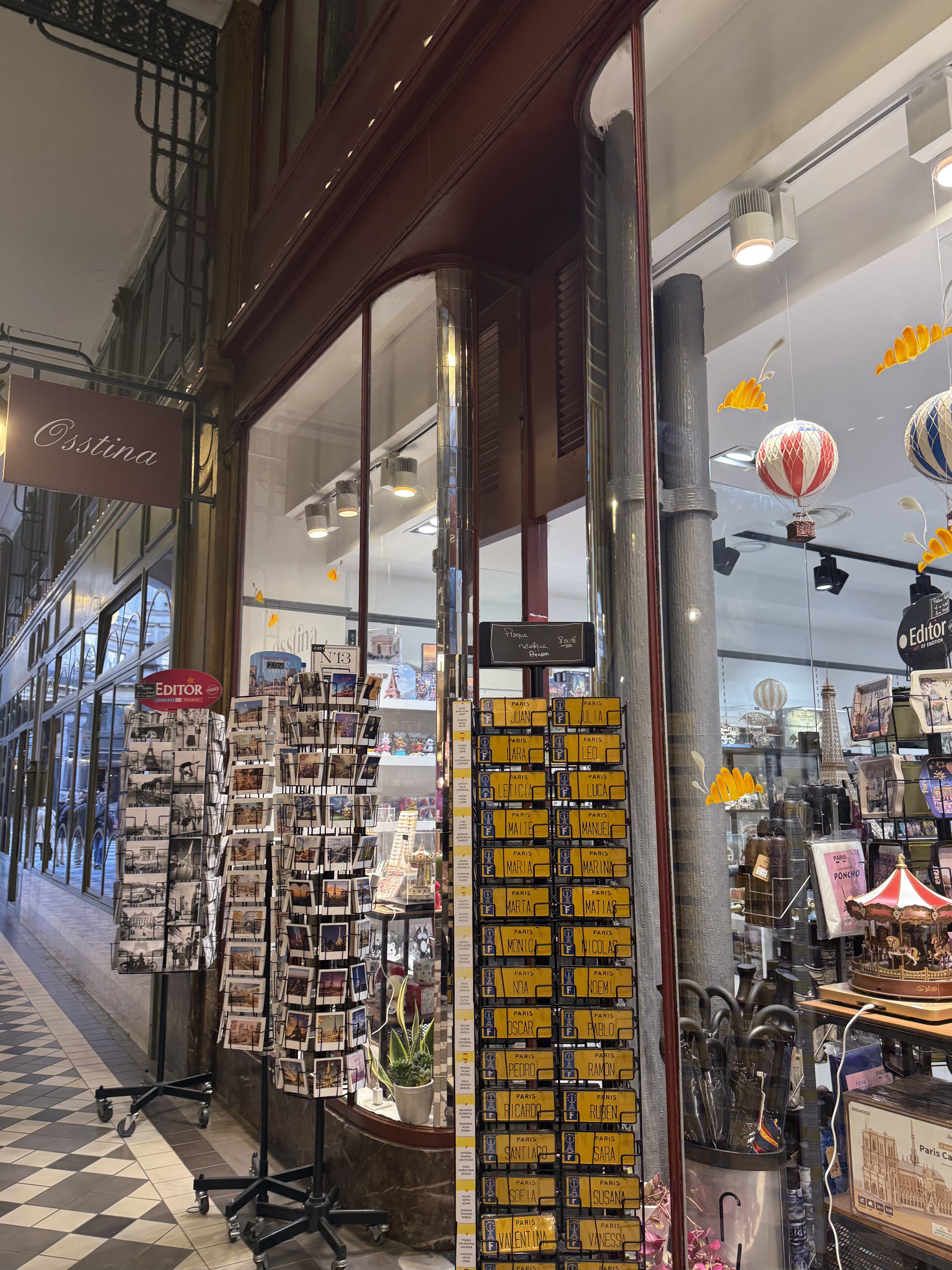 Picture of souvenir items infront of a shop