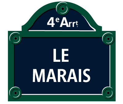 Parisian signage of Le Marais